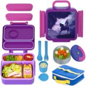 RRP £42.00 HAIXIN Bento Box for Kids - Insulated Lunch Box with Thermos for School