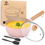 RRP £27.39 BUNDLEPRO2.1 Quart Saucepan Set with Lid Nonstick Aluminum