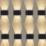 RRP £33.10 8 Pack Solar Wall Lights Outdoor