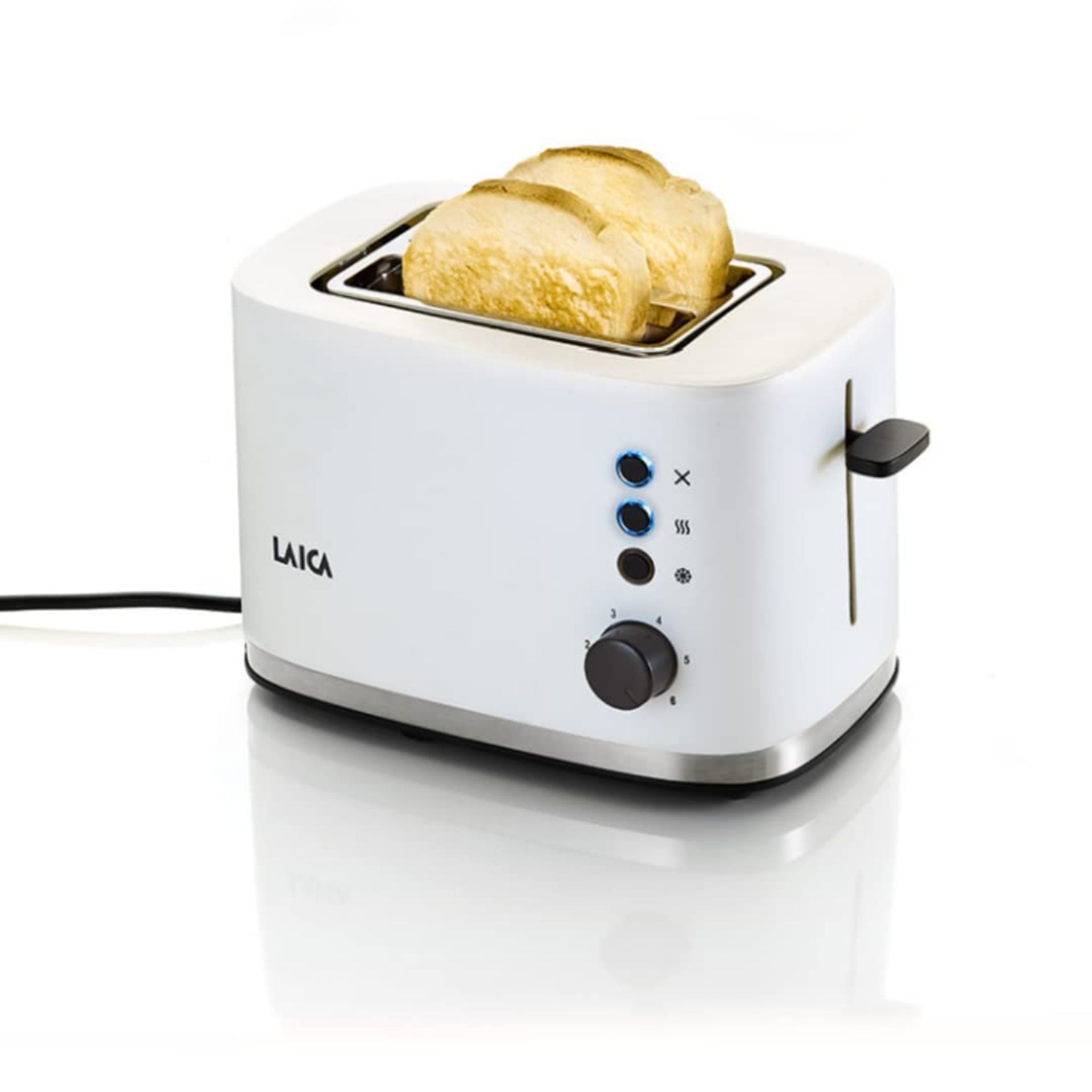 RRP £22.82 LAICA Dual Flo 2 Slice Toaster