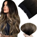 RRP £43.33 Easyouth Wire Hair Extensions Balayage Black Wire Human
