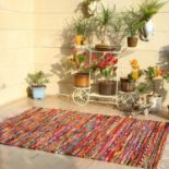 RRP £29.02 RAJRANG Multicolor Polar Chindi Rug