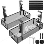 RRP £32.11 DECOHOME Under Desk Cable Management Tray