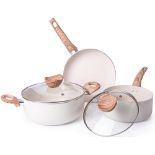 RRP £45.65 Non Stick Pots and Pans Set Induction Hob Pots