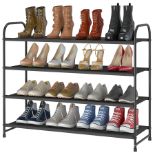 RRP £15.86 JIUYOTREE 4-Tier Shoe Rack Storage Organiser Shoe Shelf