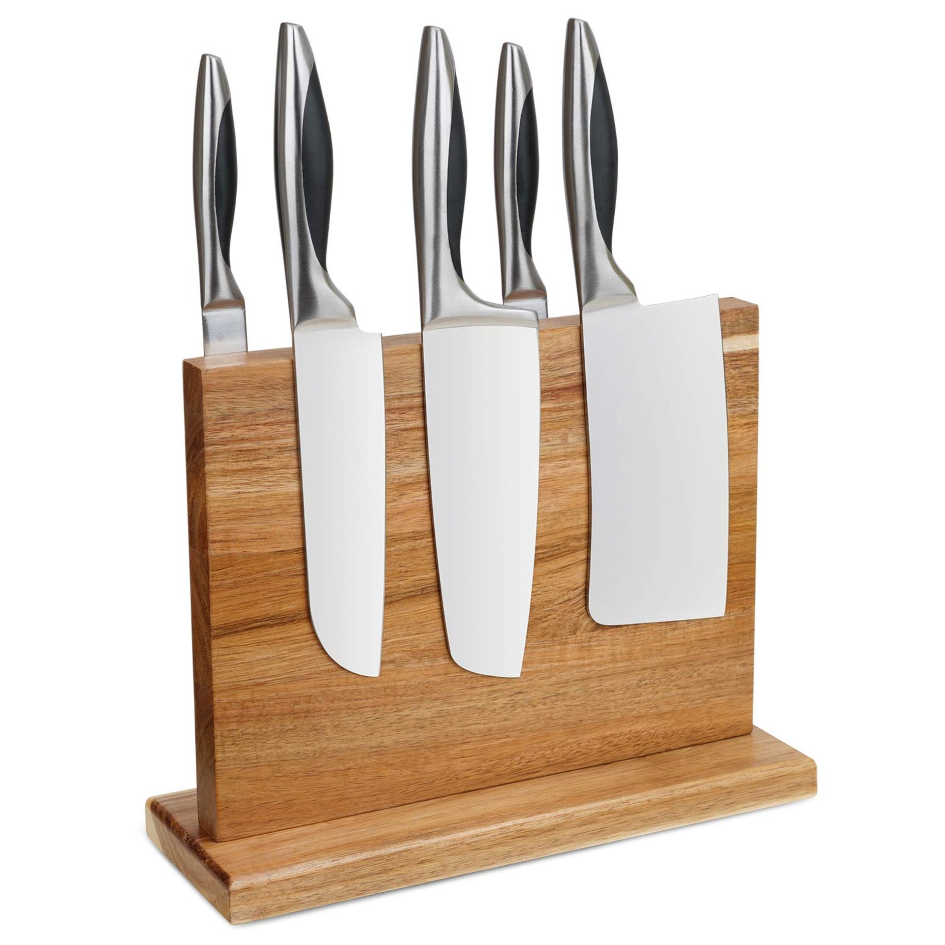 RRP £27.29 Tuevob Magnetic Knife Block Knives Storage Holder Double