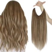RRP £31.13 Easyouth Balayage Wire Hair Extensions Real Hair Ombre