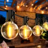 RRP £27.39 Seklin Outdoor Garden Festoon String Lights 36ft Waterproof