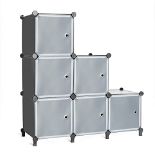 RRP £25.85 AWTATOS Cube Storage with Doors is a Stackable 6 Cube