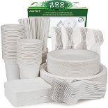 RRP £39.85 400pcs Eco-Friendly Biodegradable Disposable Paper