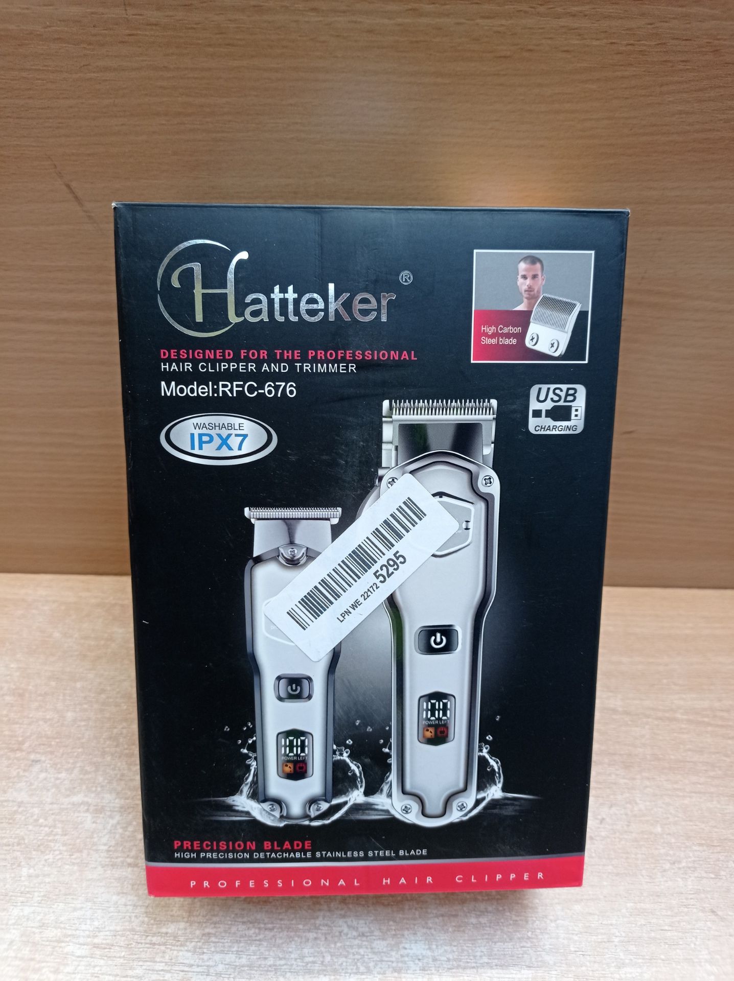 RRP £45.65 Hatteker Hair Clipper & Trimmer Set for Men IPX7 Waterproof - Image 2 of 2