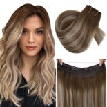 RRP £52.69 RUNATURE Wire Hair Extensions Balayage Brown to Blonde