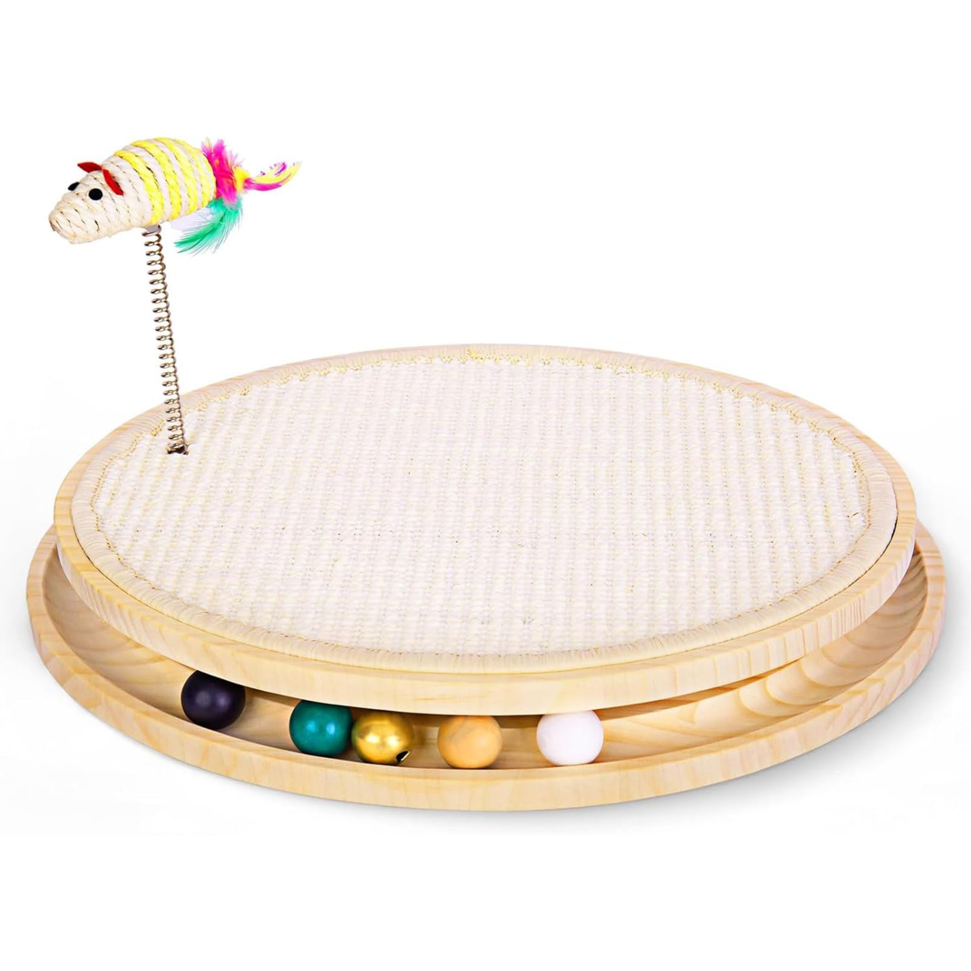 RRP £22.82 Cat Scratch Toy Cat Turntable Scratcher Pad Sisal Scratching