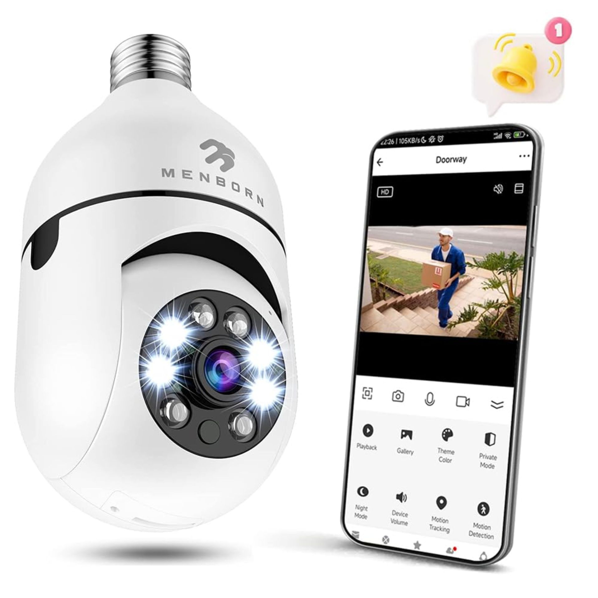 RRP £34.92 4MP Light Bulb Security Camera
