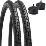 RRP £45.65 2 Pack of 24 Bike Tyres 24 X 1 3/8 37-540 Tyres Plus