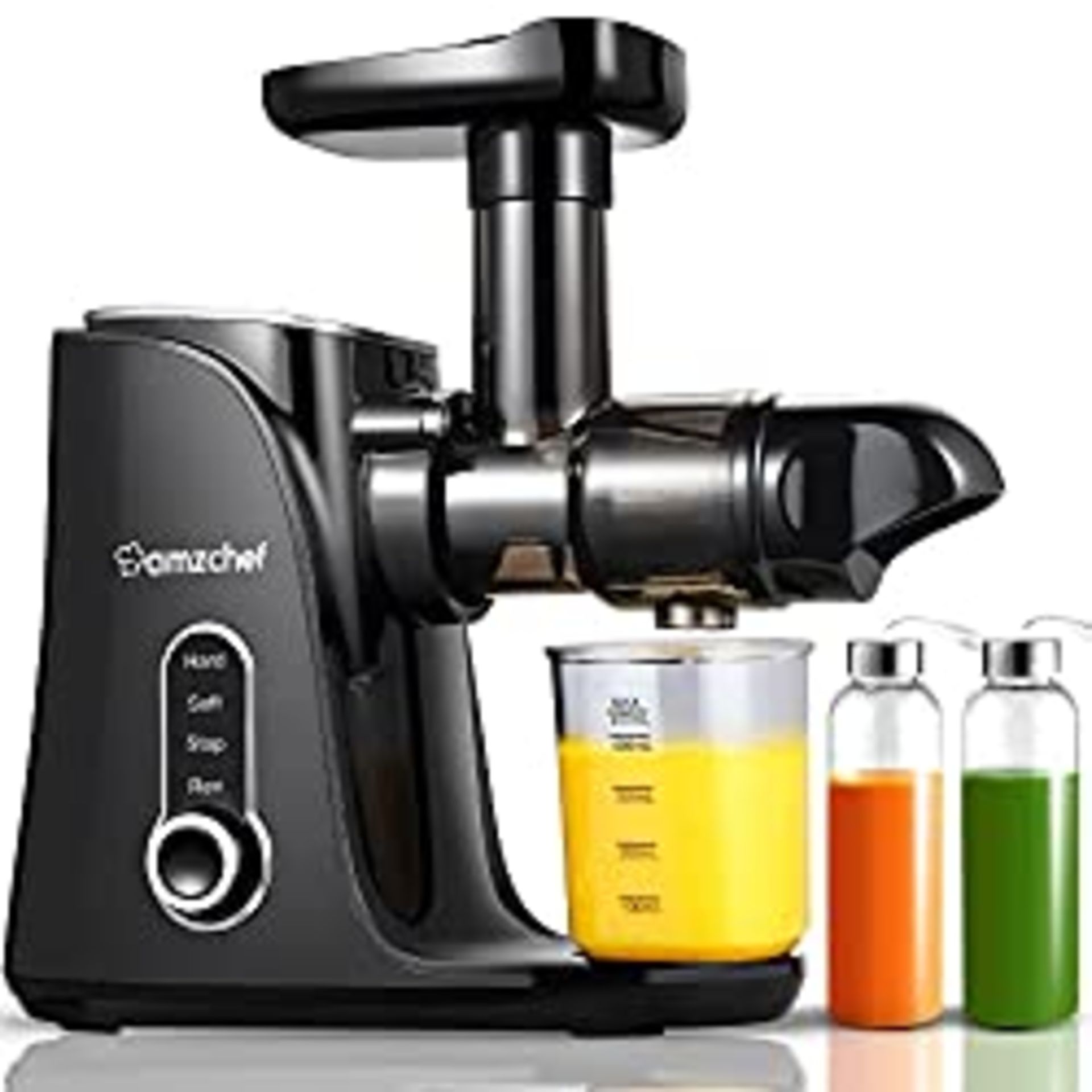 RRP £148.40 AMZCHEF Cold Press Juicer with 2 Speed Control
