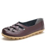 RRP £15.30 MACHSWON Women's Hollow Out Comfortable Leather Loafers