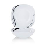 RRP £25.10 VEWEET 'Fiona' 2-Piece 9" Ivory White Porcelain Black