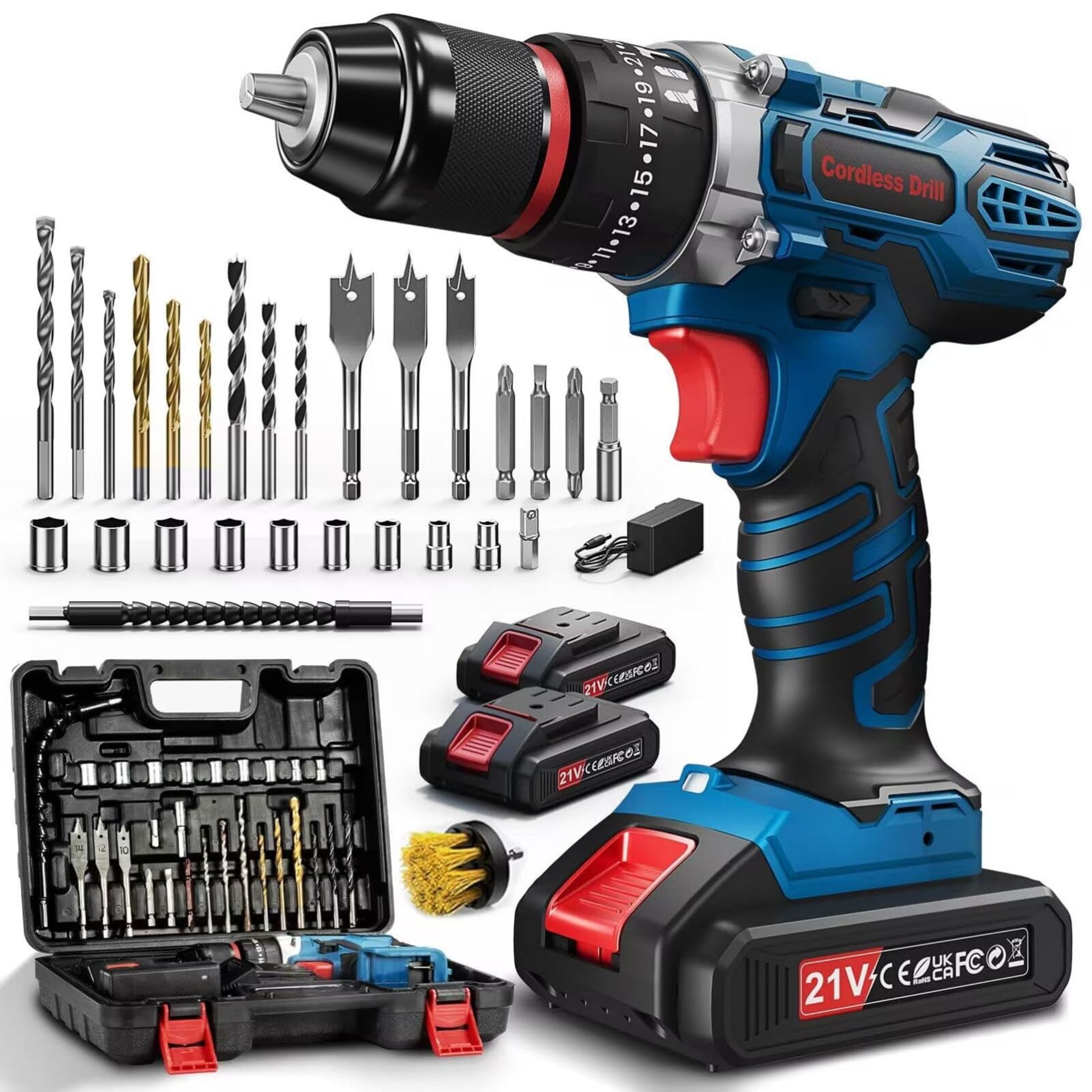 RRP £58.21 Acmaker 21V Cordless Drill