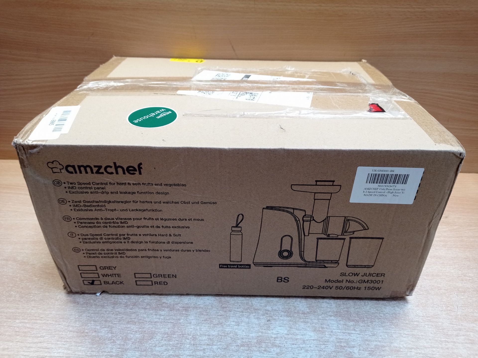 RRP £148.40 AMZCHEF Cold Press Juicer with 2 Speed Control - Image 2 of 2