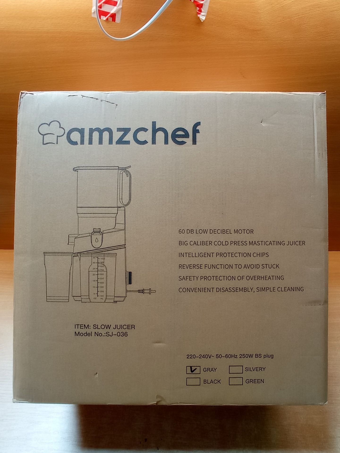 RRP £214.62 AMZCHEF Automatic Cold Press Juicer Machines 250W Free Your Hands - Image 2 of 2