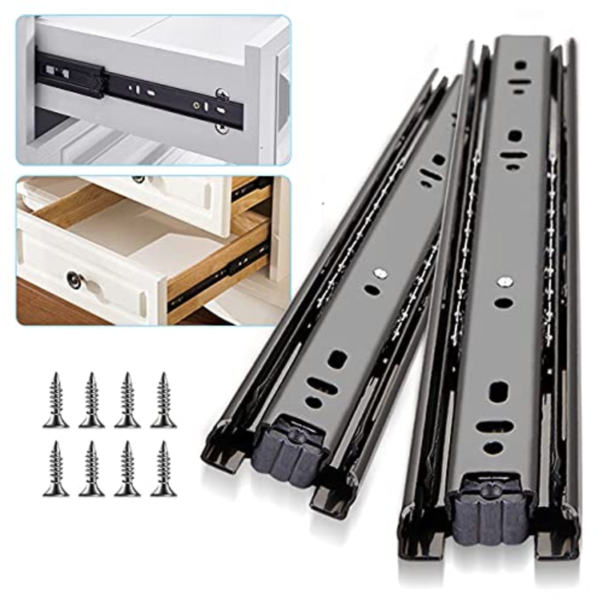 RRP £91.45 YENUO Full Extension Drawer Runners 250 300 350 400
