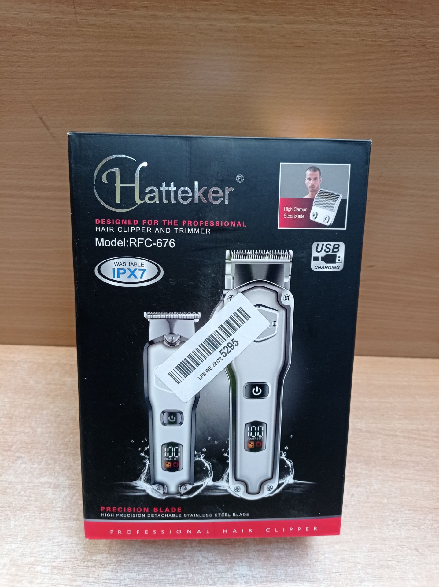 RRP £45.65 Hatteker Hair Clipper & Trimmer Set for Men IPX7 Waterproof - Image 2 of 2