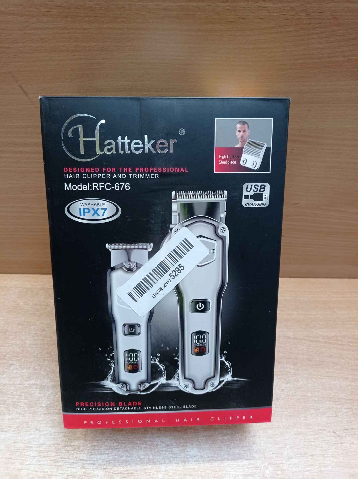 RRP £45.65 Hatteker Hair Clipper & Trimmer Set for Men IPX7 Waterproof - Image 2 of 2