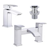 RRP £79.45 Celala Bathroom Waterfall Basin Taps with Pop-up Waste