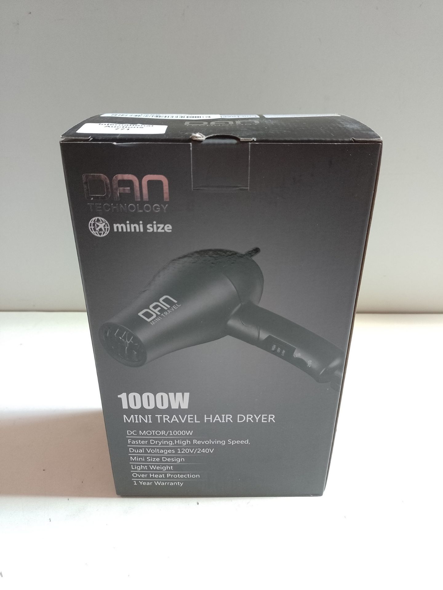 RRP £31.50 Travel Hair Dryer 1000W Dual Voltage Blow Dryer with - Image 2 of 2