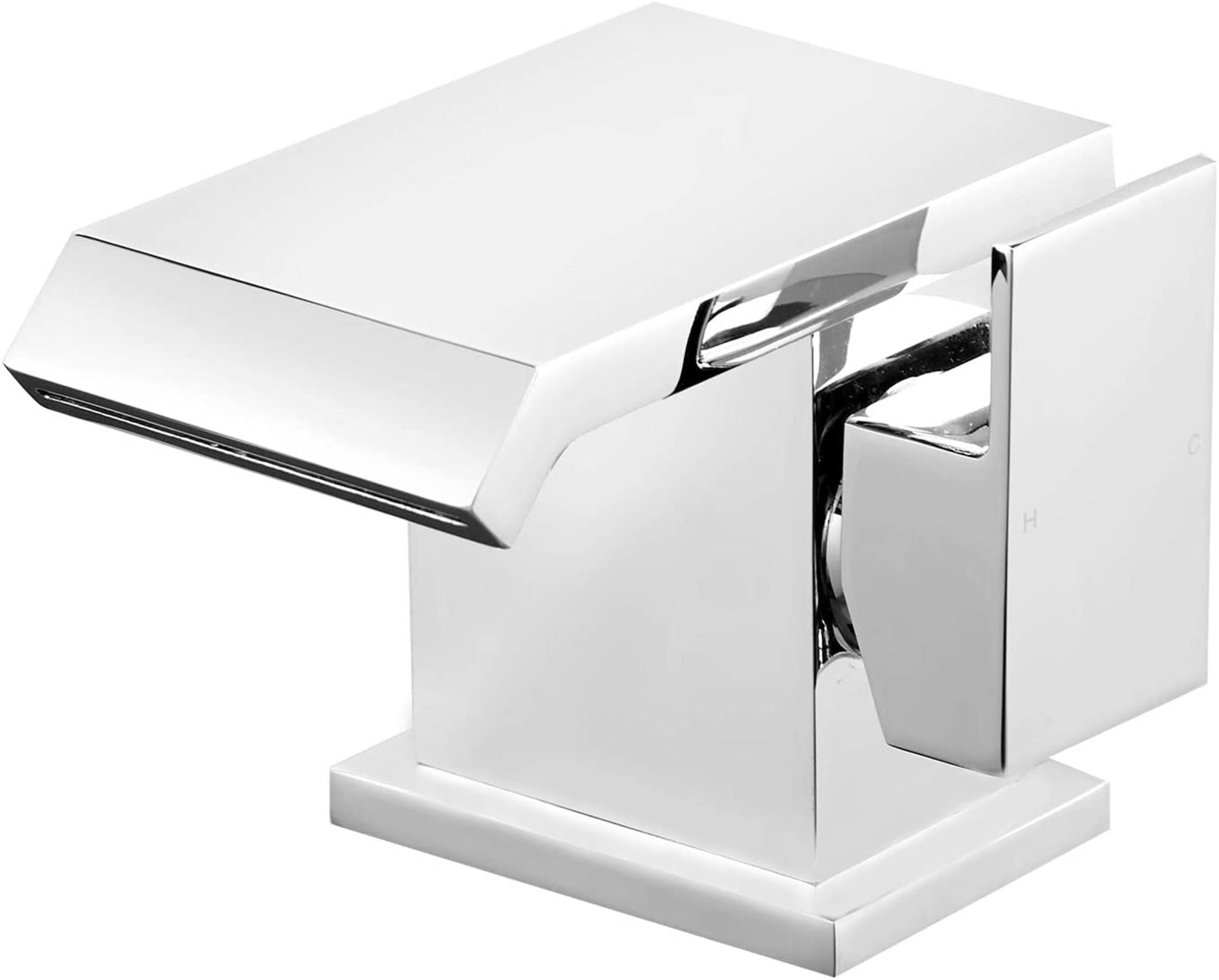 RRP £36.52 Funime Basin Taps Waterfall Square Mixers Bathroom