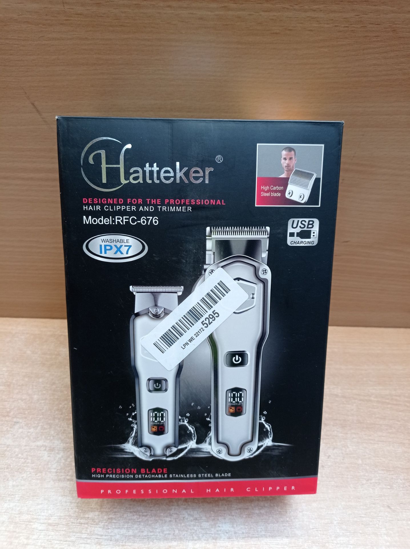 RRP £45.65 Hatteker Hair Clipper & Trimmer Set for Men IPX7 Waterproof - Image 2 of 2