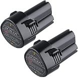 RRP £33.10 MANUFER 2Pack 10.8V 3.0Ah Li-ion Replacement for Makita