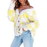 RRP £37.09 Dokotoo Womens Cardigan Sweaters V Neck Button Down