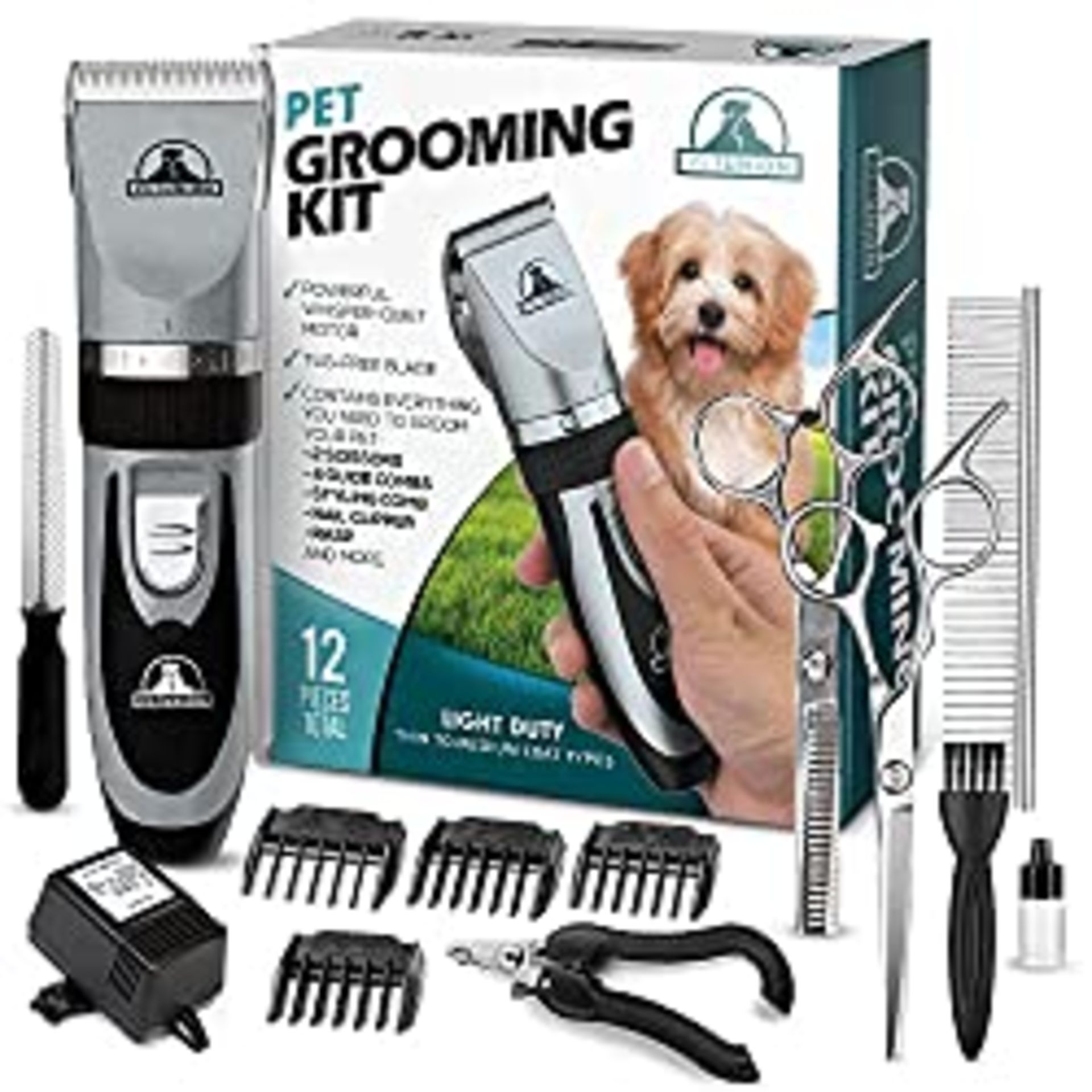 RRP £21.34 Pet Union Professional Dog Grooming Kit - Rechargeable
