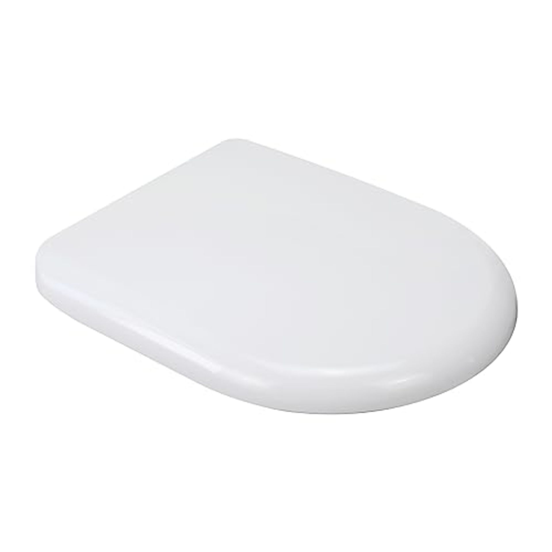 RRP £46.80 Fanmitrk Duroplast Toilet Seat-Soft Close U Shape Toilet Seat White