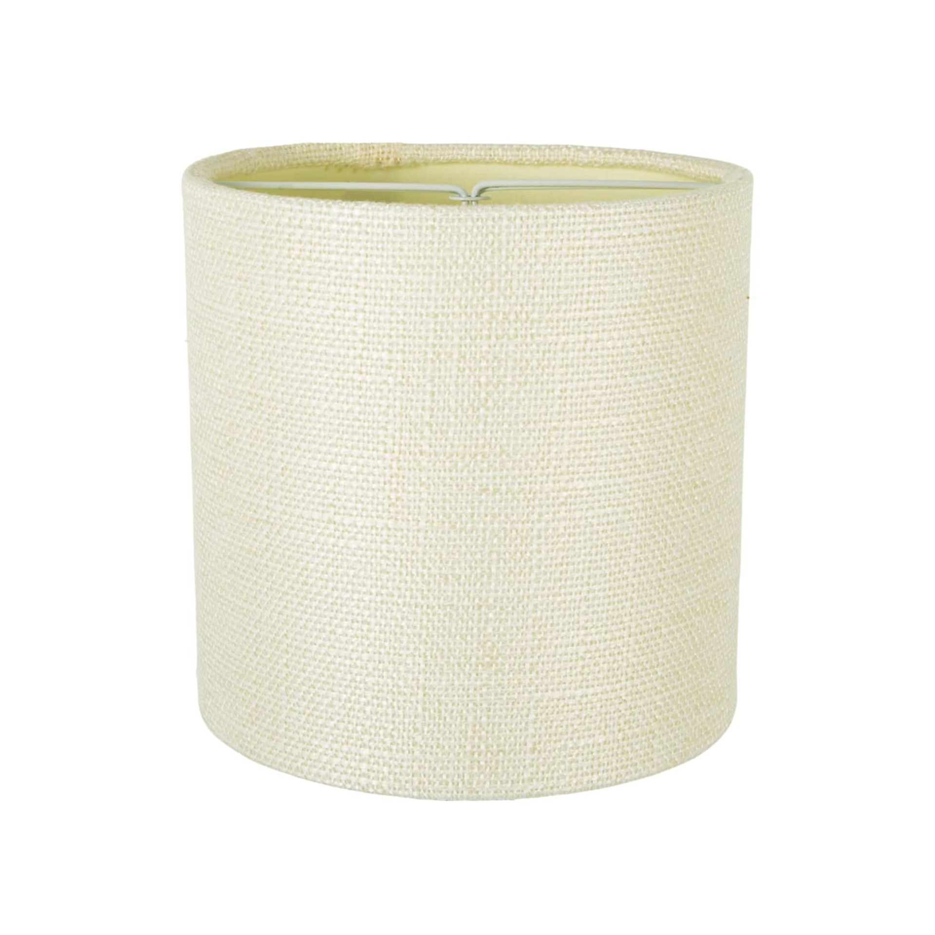 RRP £50.80 Contemporary Large Rectangular Cream Linen Fabric Lamp