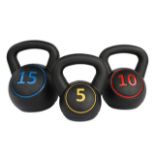 RRP £45.20 KKB Sport 3pce Kettlebell Weight Set with Stand for Cross Training