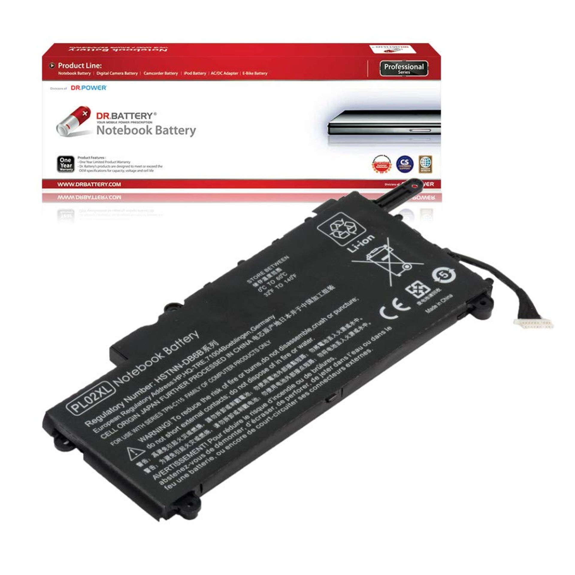 RRP £34.24 DR. BATTERY PL02XL Battery Compatible with HP Pavilion