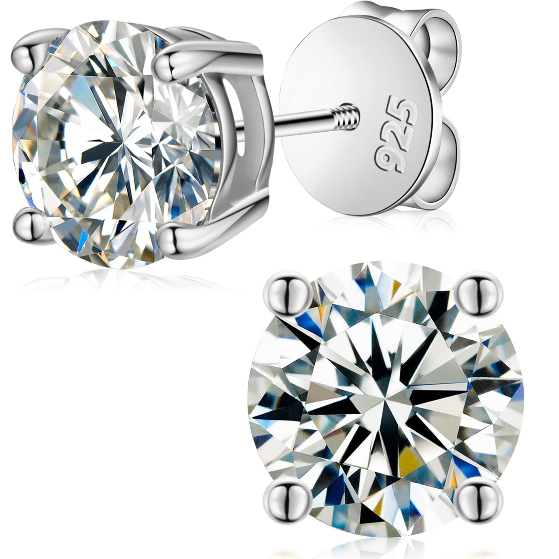 RRP £31.25 YIMERAIRE Shiny Moissanite Earrings