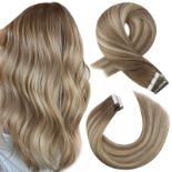 RRP £82.19 Moresoo Tape in Human Hair Extensions Blonde Tape in