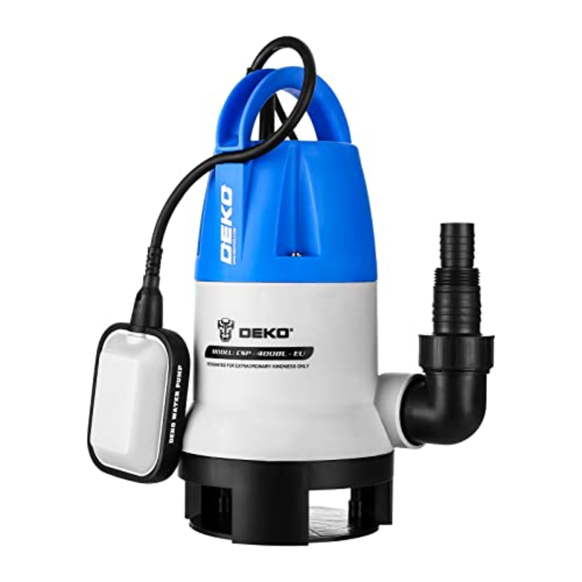 RRP £41.09 Water Pump: DEKO Submersible Water Pump 400W 8000L/H
