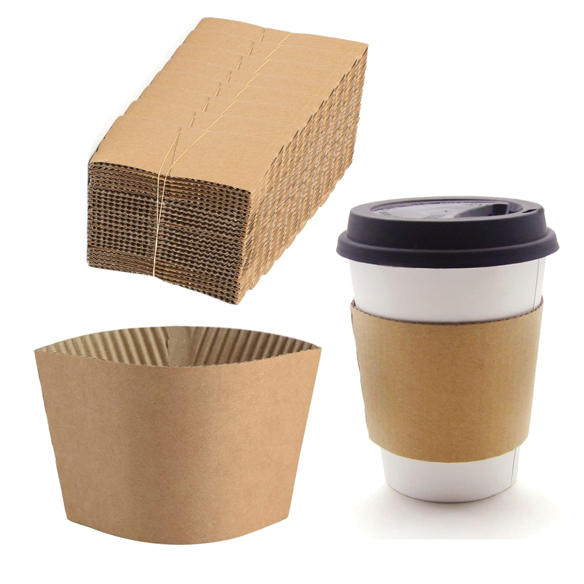 RRP £21.67 Frcctre 300 Pack Kraft Coffee Cup Sleeve