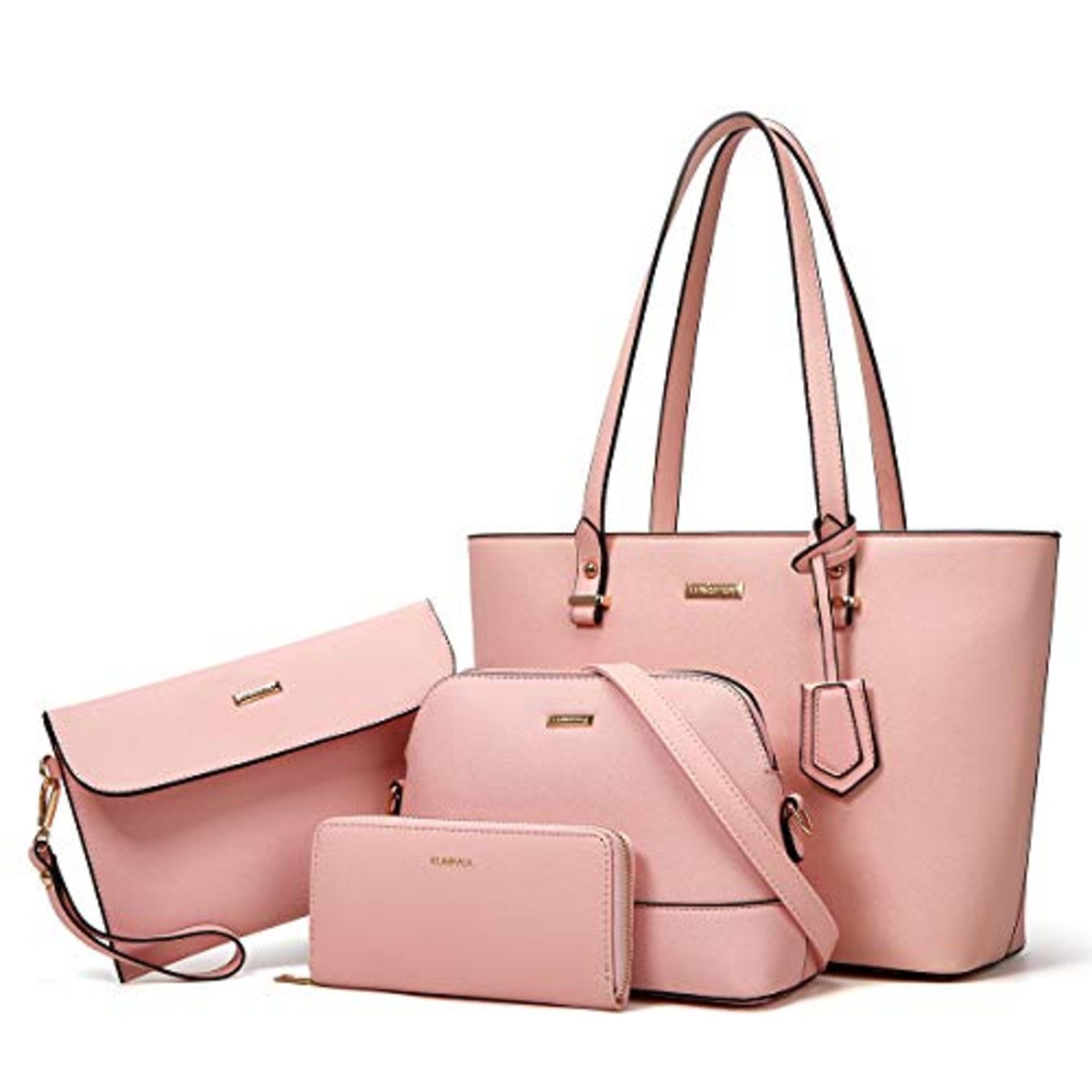 RRP £41.07 YTL Women Handbags PU Leather Large Shoulder Crossbody Bsgs 4pcs Set for Girls