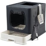 RRP £32.87 Vealind Covered Cat Litter Box with Lid for Small and Medium Cats