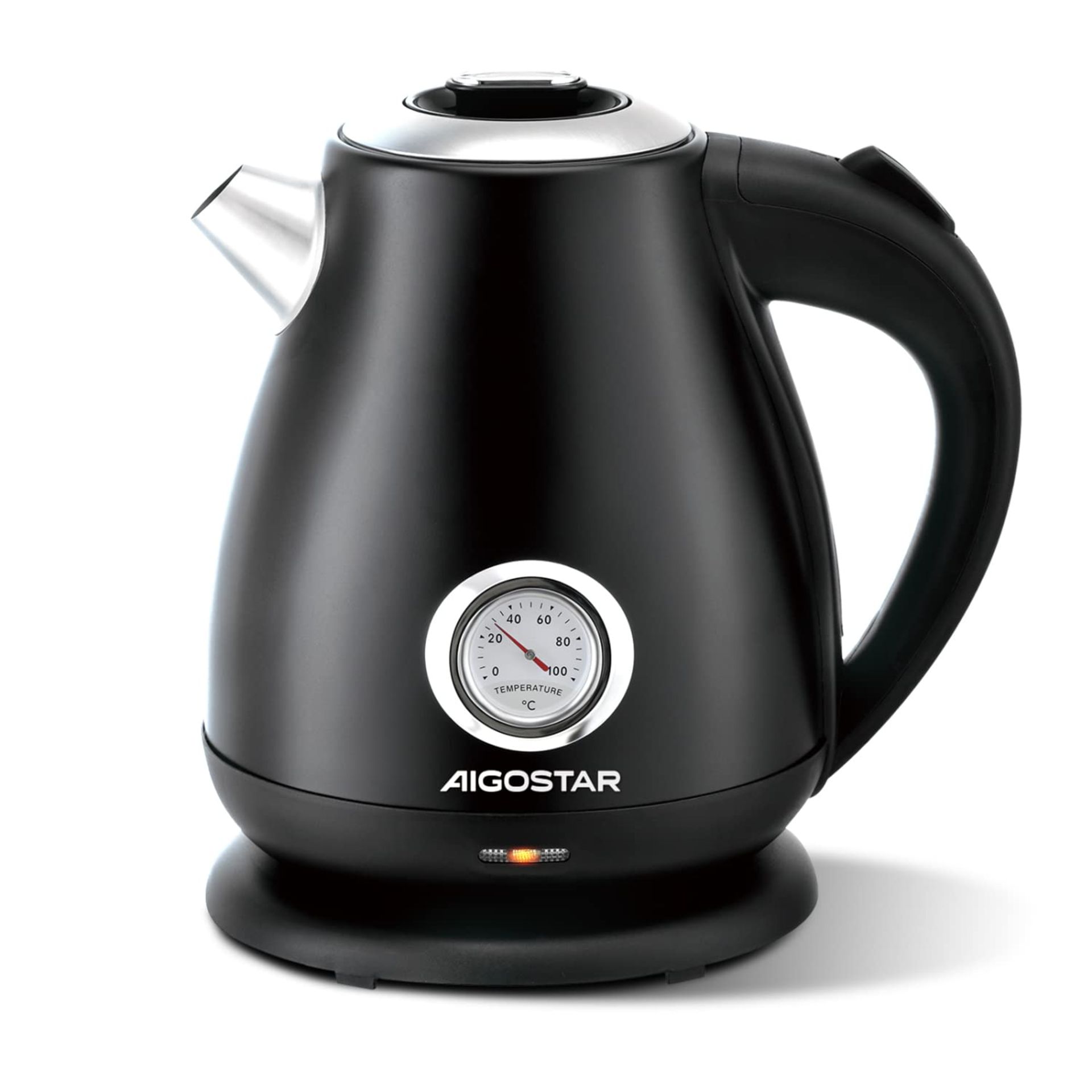 RRP £25.10 Aigostar Retro Electric Kettle with Temperature Gauge