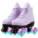 RRP £55.92 XUDREZ Roller Skates for women Double-row PU Leather Roller Skates