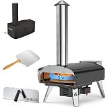 RRP £231.17 Mimiuo Portable Wood Pellet Pizza Oven with Automatic Rotating Grilling System