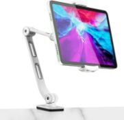 RRP £29.10 suptek Tablet Stand Long Arm - Adjustable Tablet Holder for Desk Bed Kitchen