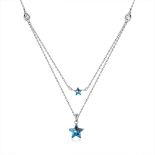 RRP £10.56 SUE'S SECRET Layered Silver Necklace with Star Crystals